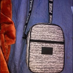PINK Marl Gray crossbody bag